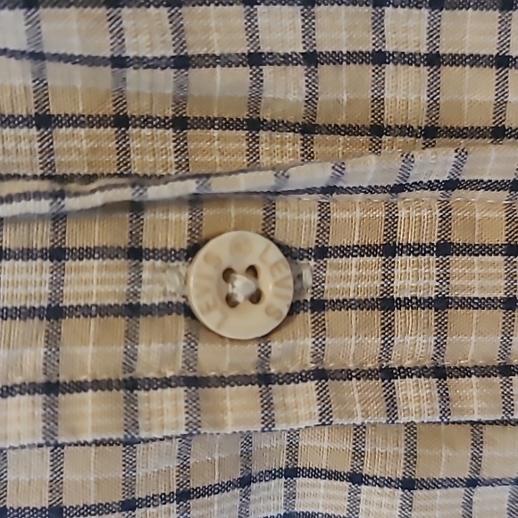 Vintage Levis long sleeve ORANGE TAB checkered size XL - Picture 4 of 6